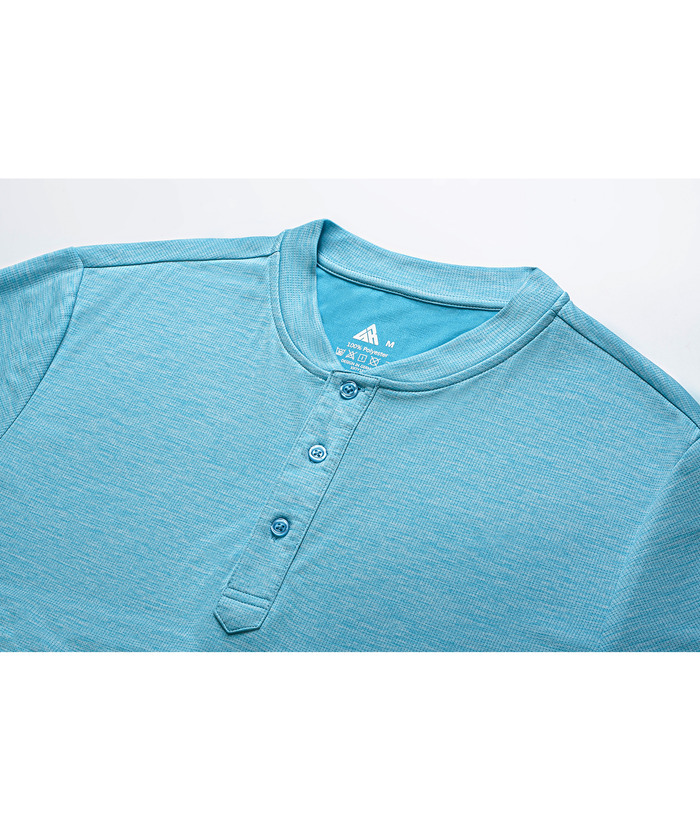 ZITY Men's Dri Fit Button Up Summer T-Shirt-CUMSS01366