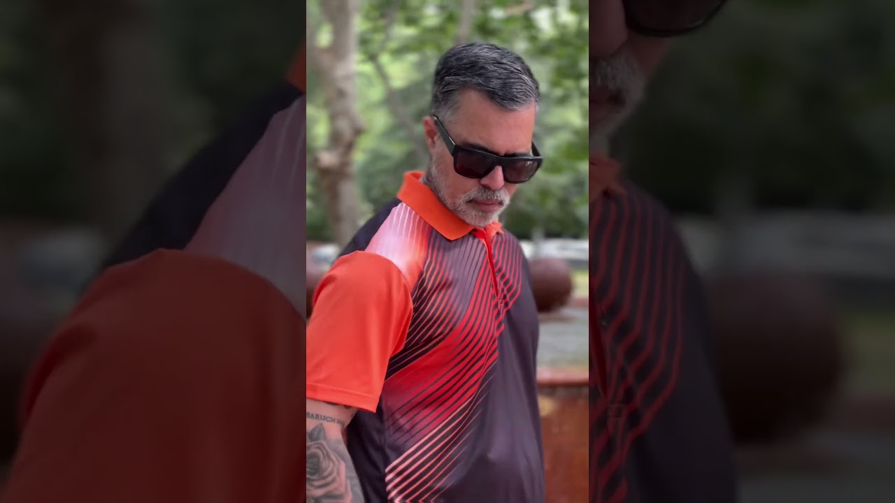 Men's Dri Fit Print Short Sleeve Golf Polo Shirt-APOH700045