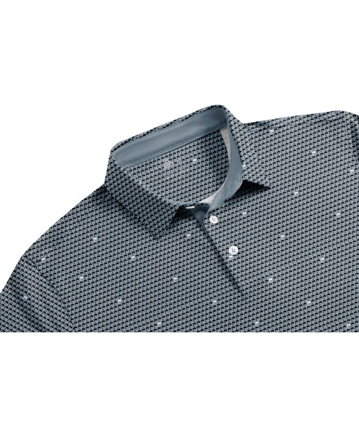 ZITY Men's Printed Dri Fit Performance Golf Polo Shirt-CUMPO05189 