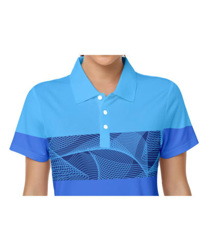 ZITY Women's Casual Printed Dri Fit Golf Polo Shirt-CUWPO02414