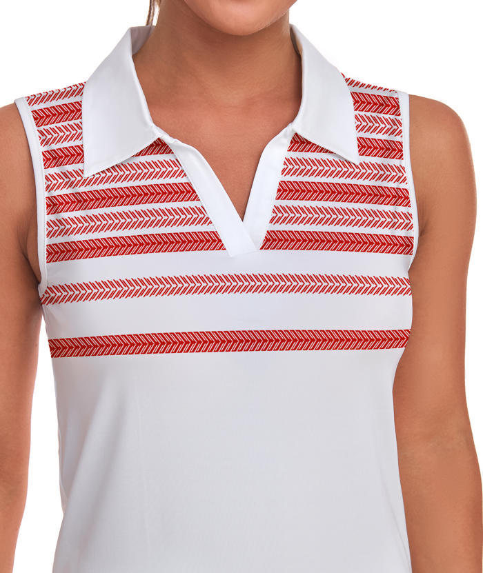 ZITY Women's Sleeveless Slim Fit Tennis Polo Shirt-CUWBP02267