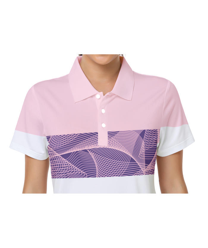 ZITY Women's Casual Printed Dri Fit Golf Polo Shirt-CUWPO02414