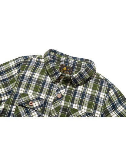 ZITY Men's Long Sleeve Casual Button Down Plaid Flannel Shirt-ZPK005339 | Zitysports