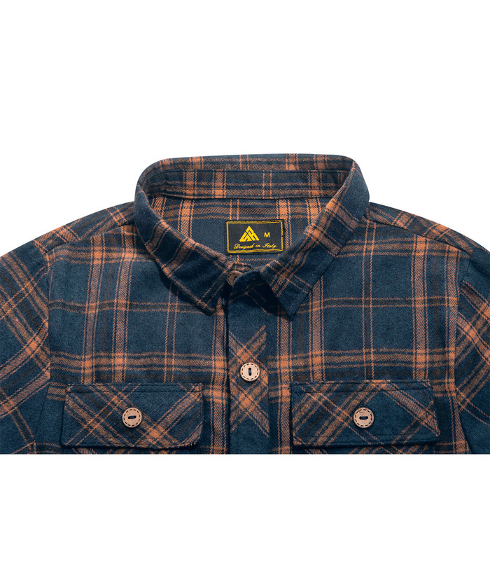 ZITY Men's Long Sleeve Casual Button Down Plaid Flannel Shirt-ZPK005339 | Zitysports