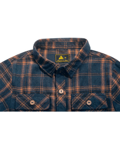 ZITY Men's Long Sleeve Casual Button Down Plaid Flannel Shirt-ZPK005339 | Zitysports