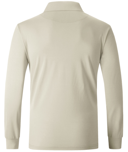 ZITY Men's Button Up Dri Fit Long Sleeve Polo Shirt-CFMPO00095