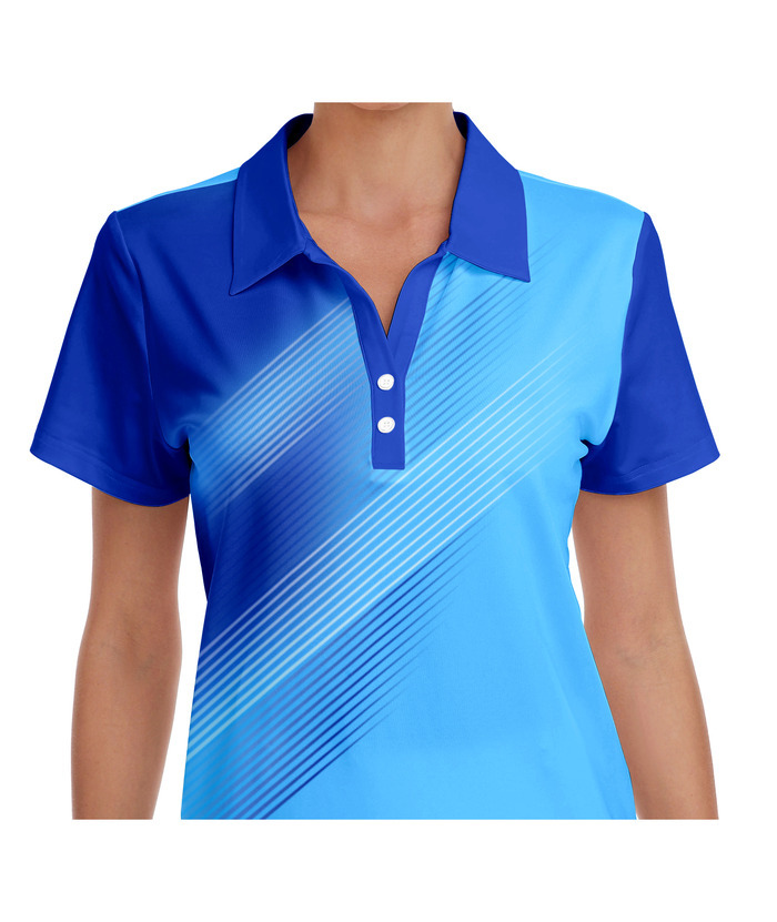 ZITY Women's Quick Dry Short Sleeve Button Up Polo Shirt-ZPK003076 | Zitysports