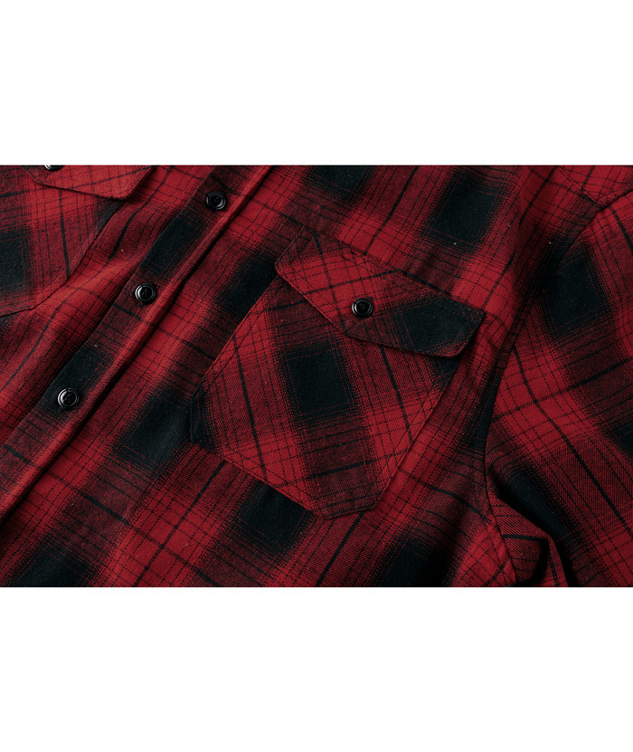 ZITY Men's Color Block Pattern Long Sleeve Casual Plaid Flannel Shirt-ZPK006185 | Zitysports