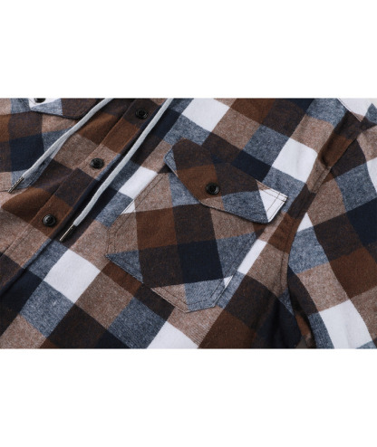 ZITY Men's Button Up Plaid Flannel Shirt-ZPK006183 | Zitysports