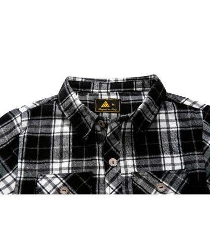 ZITY Men's Long Sleeve Casual Button Down Plaid Flannel Shirt-ZPK005339 | Zitysports
