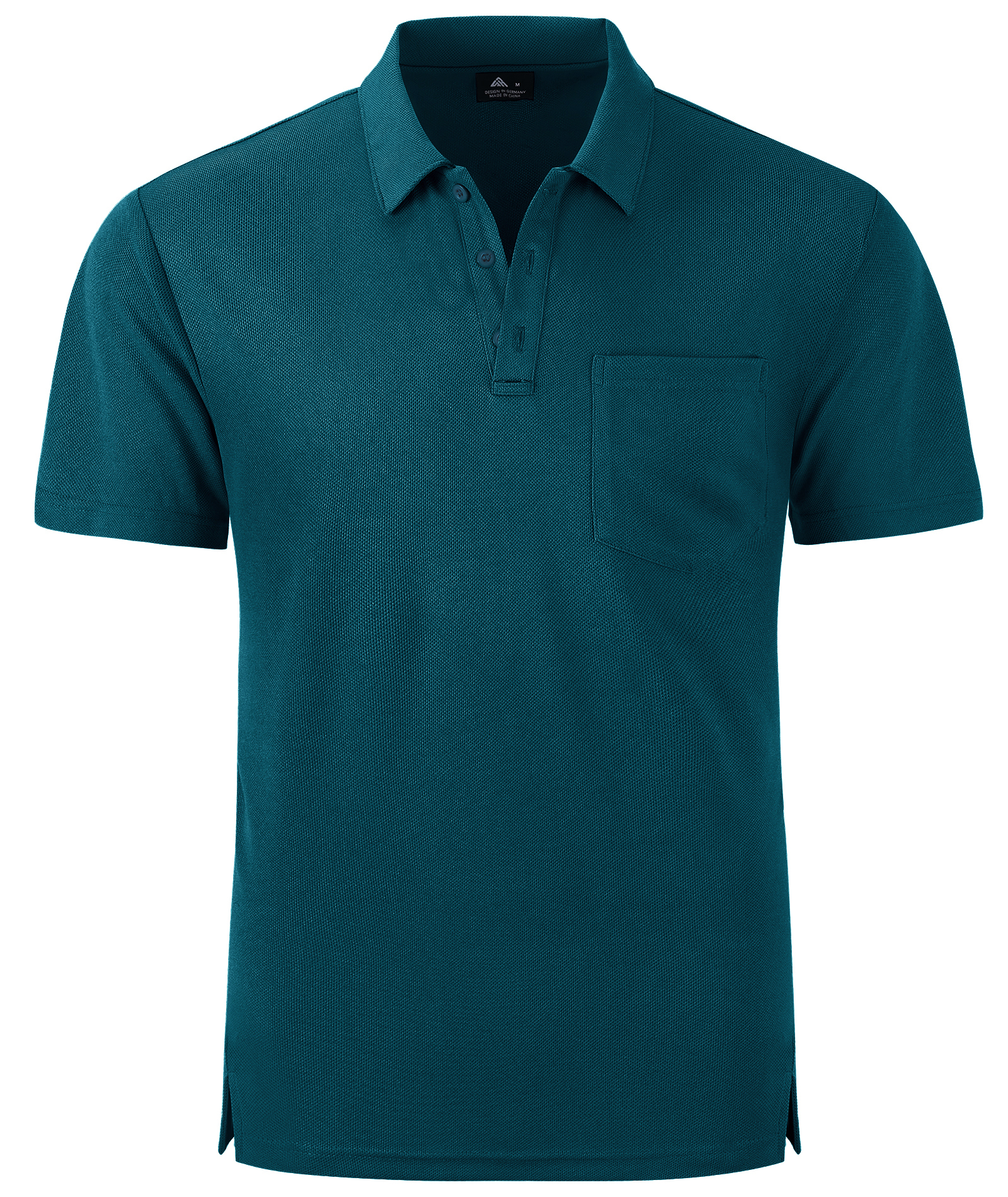 ZITY Men's Solid Color Fast Dry Neck Air Force with Pocket Polo Shirt-ZPK008914 | Zitysports