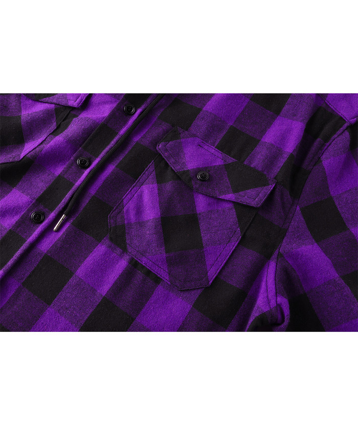 ZITY Men's Color Block Pattern Long Sleeve Casual Plaid Flannel Shirt-ZPK006185 | Zitysports