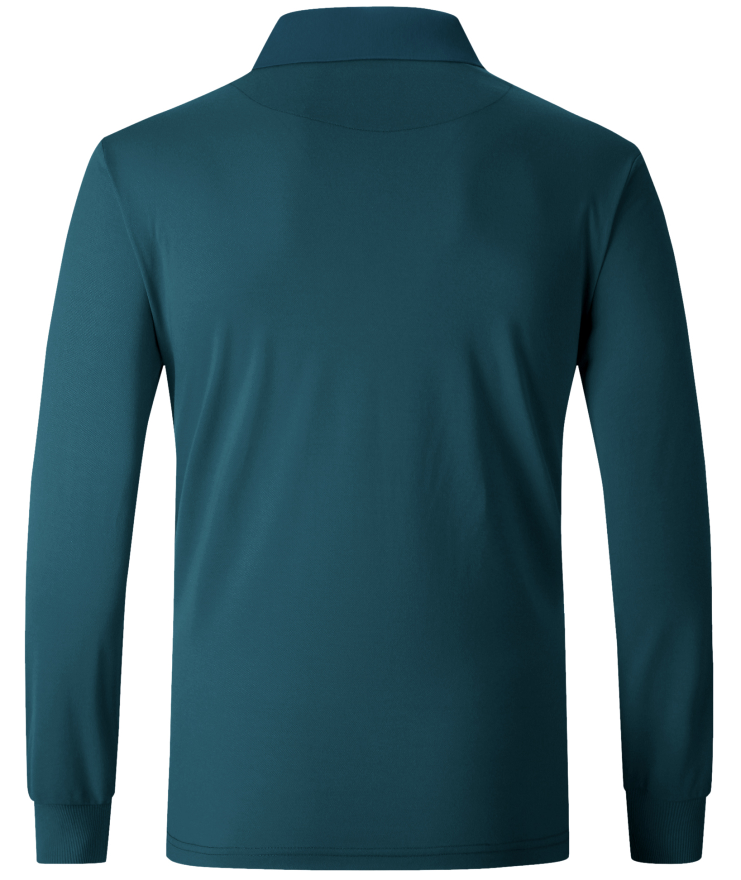 ZITY Men's Button Up Dri Fit Long Sleeve Polo Shirt-CFMPO00095