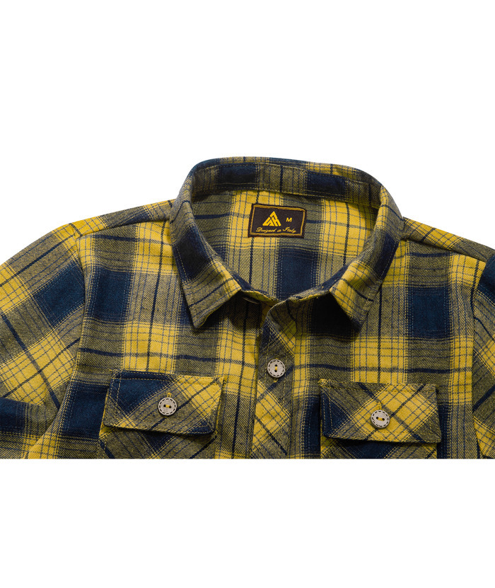 ZITY Men's Long Sleeve Casual Button Down Plaid Flannel Shirt-ZPK005339 | Zitysports