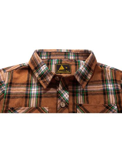ZITY Men's Long Sleeve Casual Button Down Plaid Flannel Shirt-ZPK005339 | Zitysports