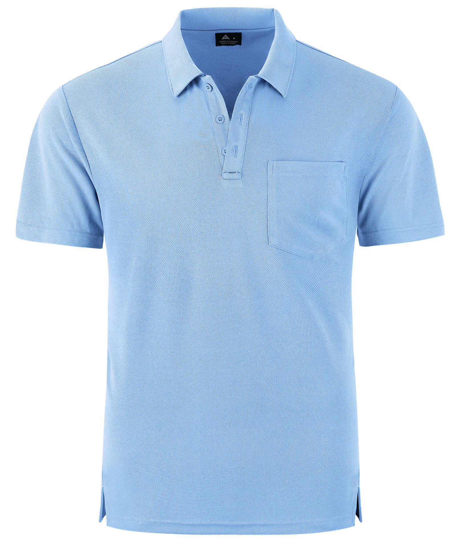 ZITY Men's Solid Color Fast Dry Neck Air Force with Pocket Polo Shirt-ZPK008914 | Zitysports