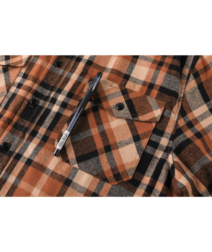 ZITY Men's Button Up Long Sleeve Plaid Hoodie-CUMLT03681|Zitysports