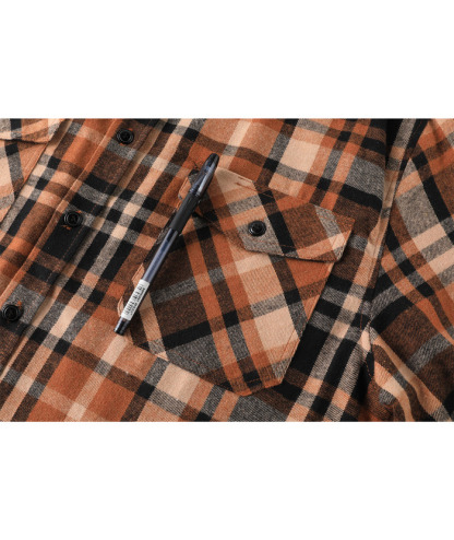 ZITY Men's Button Up Long Sleeve Plaid Hoodie-CUMLT03681|Zitysports