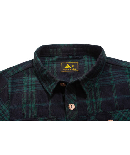 ZITY Men's Long Sleeve Casual Button Down Plaid Flannel Shirt-ZPK005339 | Zitysports