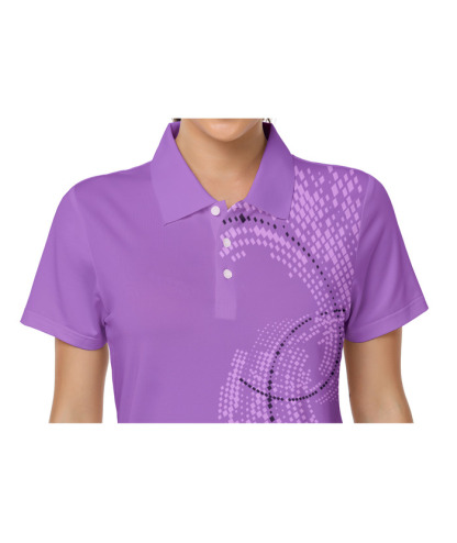 Purple dri fit polo shirts for women - Quick dry workout top