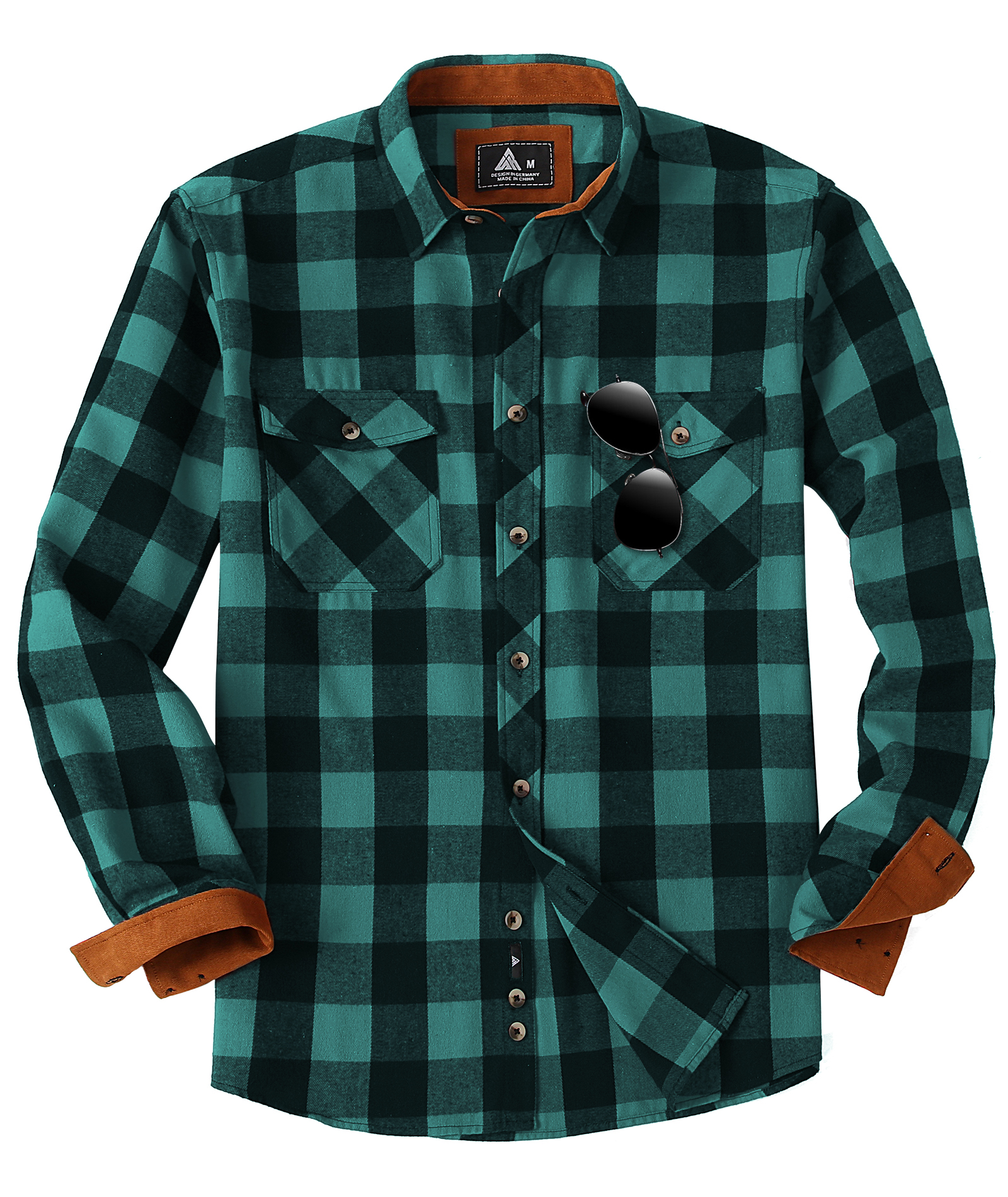 green plaid shirt