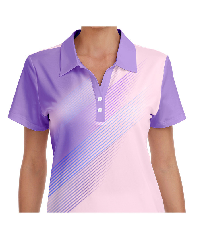 ZITY Women's Quick Dry Short Sleeve Button Up Polo Shirt-ZPK003076 | Zitysports