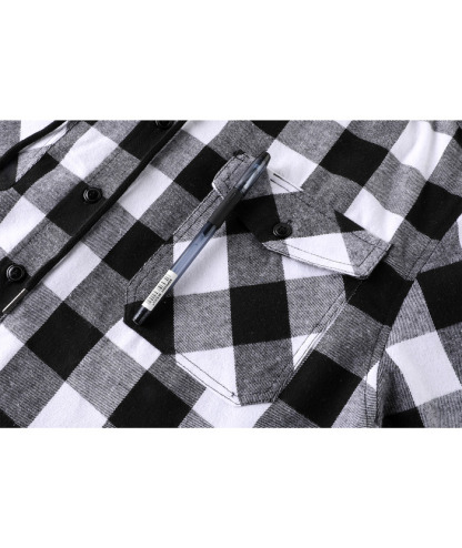 ZITY Men's Color Block Pattern Long Sleeve Casual Plaid Flannel Shirt-ZPK006185 | Zitysports