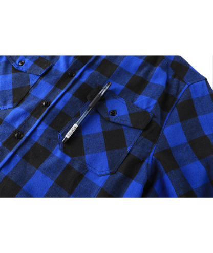 ZITY Men's Button Up Plaid Flannel Shirt-ZPK006183 | Zitysports