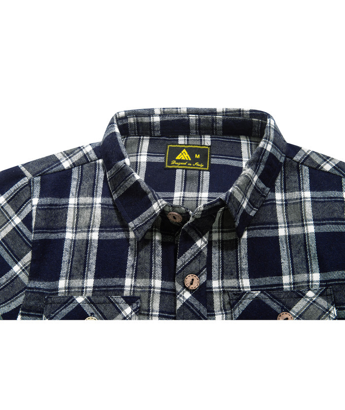 ZITY Men's Long Sleeve Casual Button Down Plaid Flannel Shirt-ZPK005339 | Zitysports