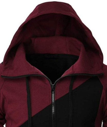 ZITY Men's Color Black Zipper Hooded Long Sleeve Lightweight Hoodie-DUMFH04864 | Zitysports