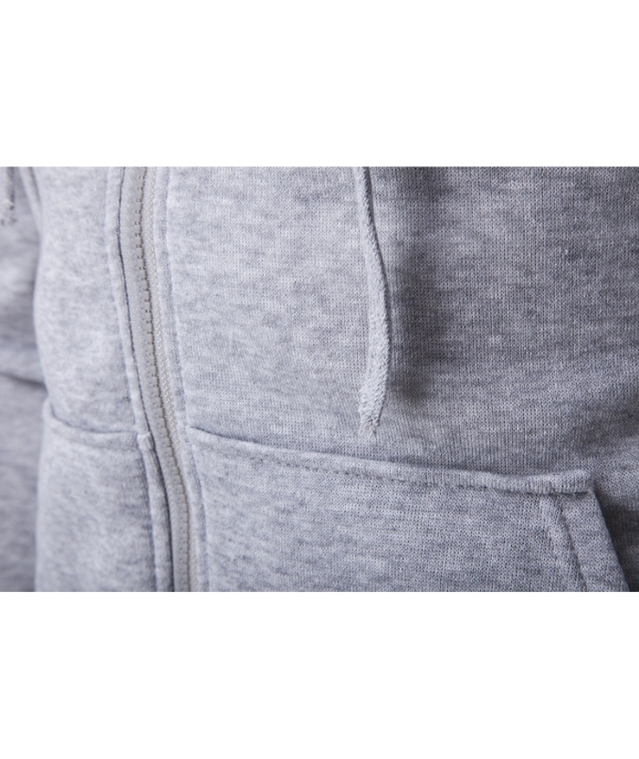 ZITY Men's Long Sleeve Solid Color Fleece Kangaroo Pocket Hoodie-DUMFH04879 | Zitysports