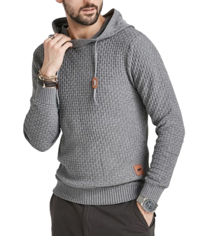 Men's Hooded Long Sleeved Pullover Fit Hoodie-DUMFH04888 | Zitysports