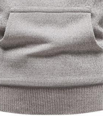ZITY Men's Knitted Pullover Solid Color Sweatshirt Hoodei-DUMFH04927|Zitysports