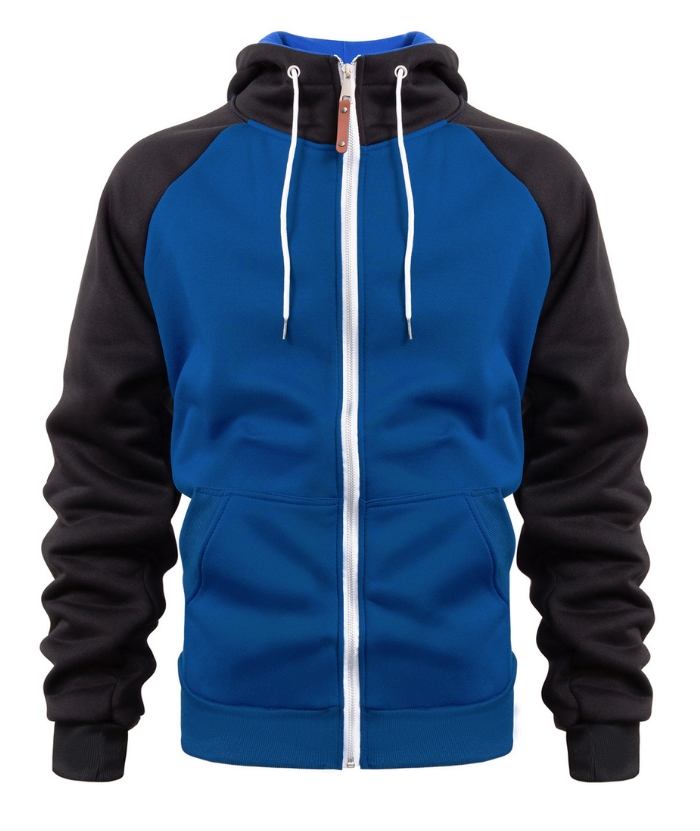 ZITY Men's Color Block with Pocket Zip Up Outdoor Hoodie-DUMFH04909|Zitysports