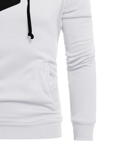 ZITY Men's Long Sleeve Patchwork Color Block Athletic Hoodie-DUMFH04916|Zitysports