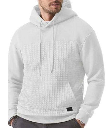 ZITY Men's Fleece Waffle Block Hoodie-DUMFH04921|Zitysports