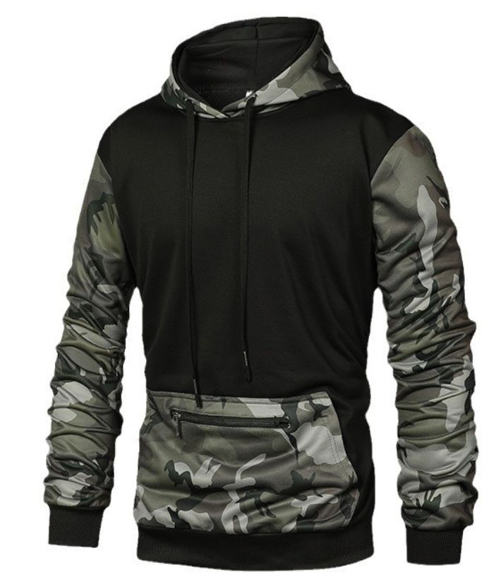 ZITY Men's Graphic Design With Kangaroo Pocket Hoodie-DUMHD04979|Zitysports