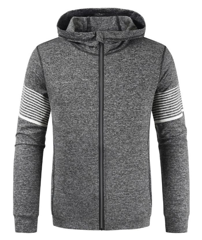 ZITY Men's Long Sleeve Full Zip Casual Plus Size Sweatshirt Hoodie-DUMHD05021|Zitysports