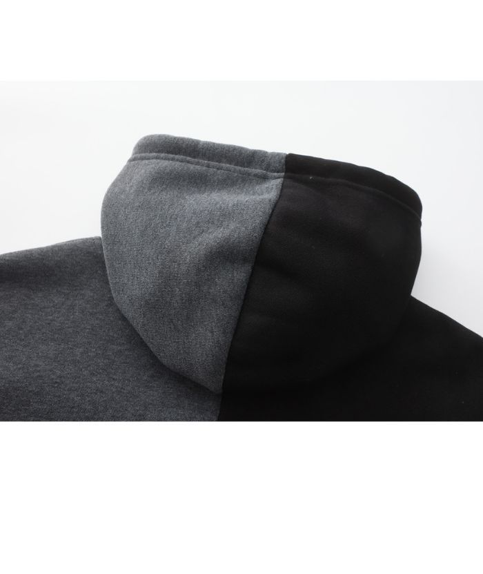 ZITY Men's Contrast Color Hooded Long Sleeve Zip Up Outdoor Hoodie-DUMFH05069|Zitysports