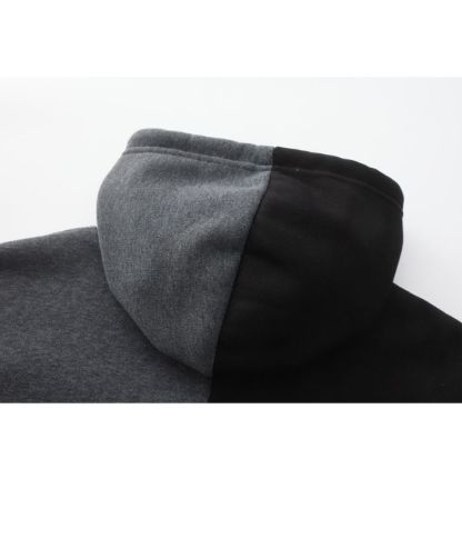 ZITY Men's Contrast Color Hooded Long Sleeve Zip Up Outdoor Hoodie-DUMFH05069|Zitysports
