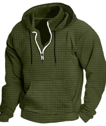 ZITY Men's Trendy Fashion Waffle Knit Sweatshirt Hoodie-DUMFH04886|Zitysports
