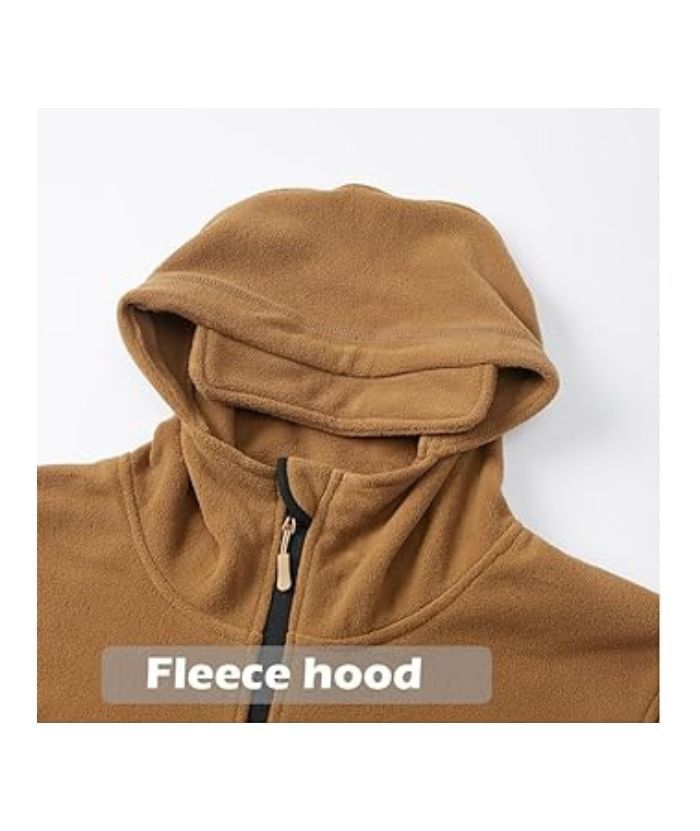 ZITY Men's Solid Microfleece Tactical Hoodie Jacket-ZPK007673 | Zitysports