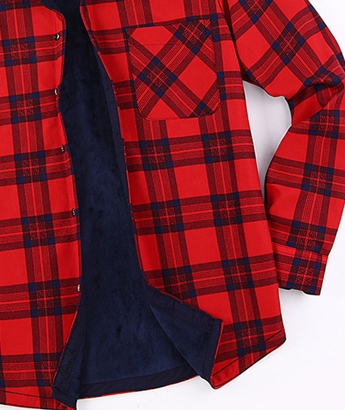 ZITY Men's Slim Fit Long Sleeve Plaid Shirt-DUMJA05351|Zitysports