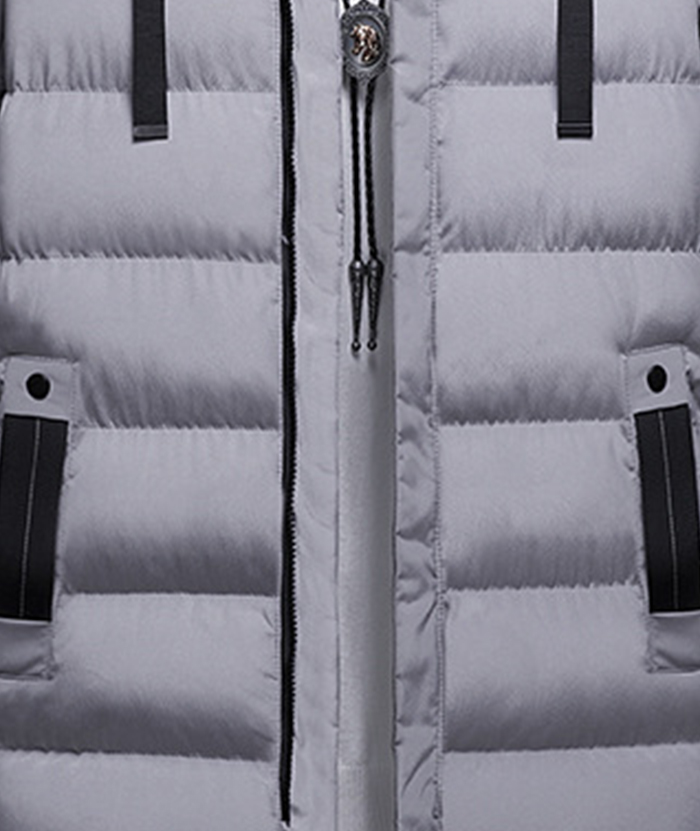 ZITY Men's Full Zipper Hooded Puffer Jacket-DUMCO05579