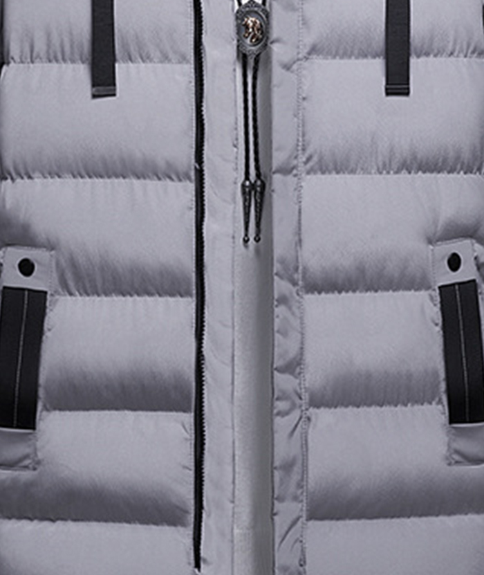 ZITY Men's Full Zipper Hooded Puffer Jacket-DUMCO05579