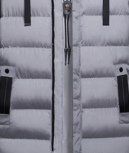 ZITY Men's Full Zipper Hooded Puffer Jacket-DUMCO05579