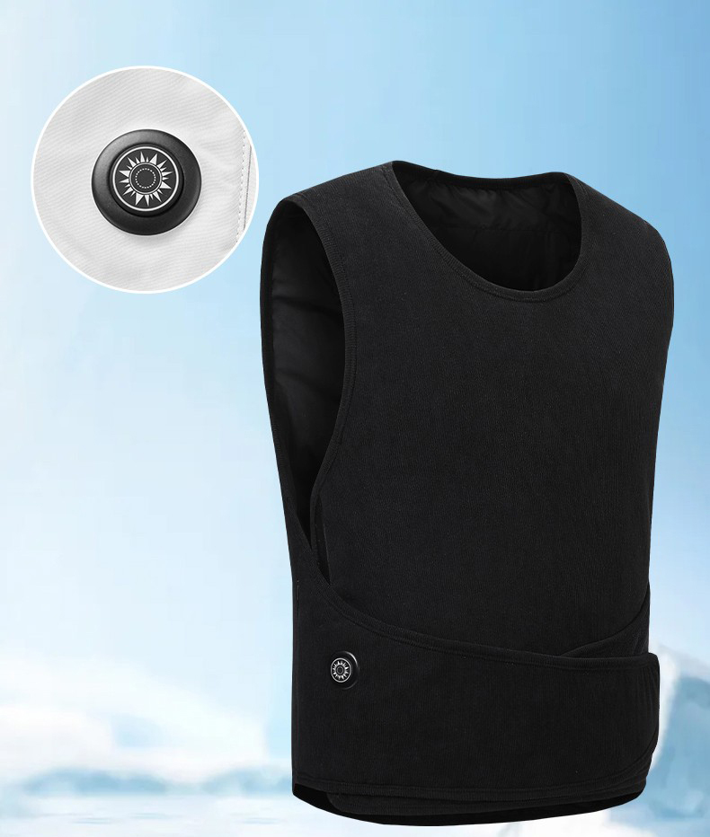 Zone Control Button: A temperature control button is conveniently located at the waist.