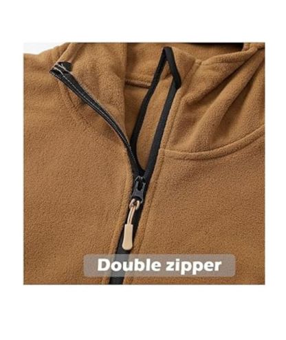 ZITY Men's Solid Microfleece Tactical Hoodie Jacket-ZPK007673 | Zitysports