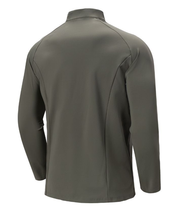 ZITY Men's Quarter Zip Long Sleeve Polo Shirt-88120