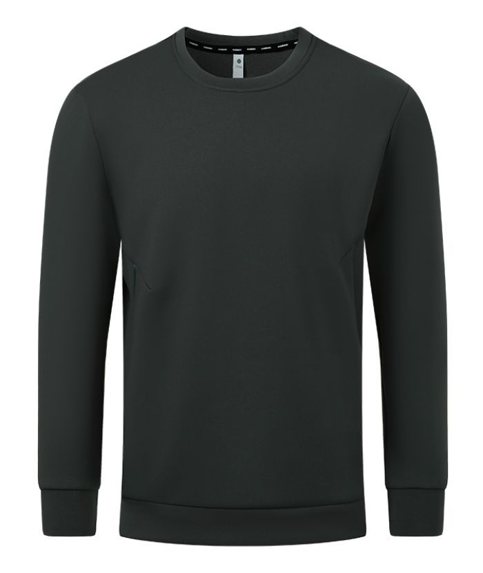 Men's Athletic Fit Solid Color Long Sleeve Polo Shirt-5328